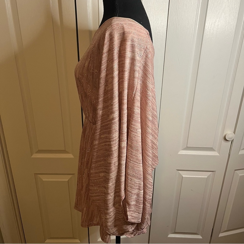 Pants Store Dress Sz S Pink Glitter One Shoulder Sparkle Grecian Cocktail NWT - Picture 3 of 8
